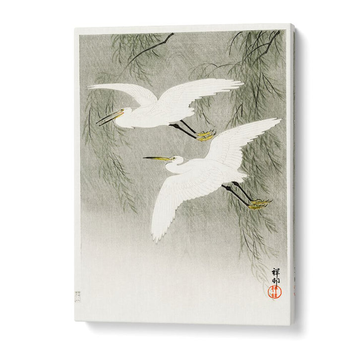 LITTLE EGRETS IN FLIGHT (1925 - 1936)  , JAPANESE PAINTINGS , JAPANESE ART PRINTS