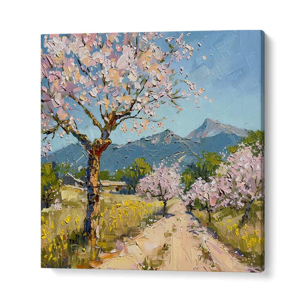 Delicate cherry blossoms frame a serene path in CHERRY BLOSSOMS III, capturing spring's beauty year-round.