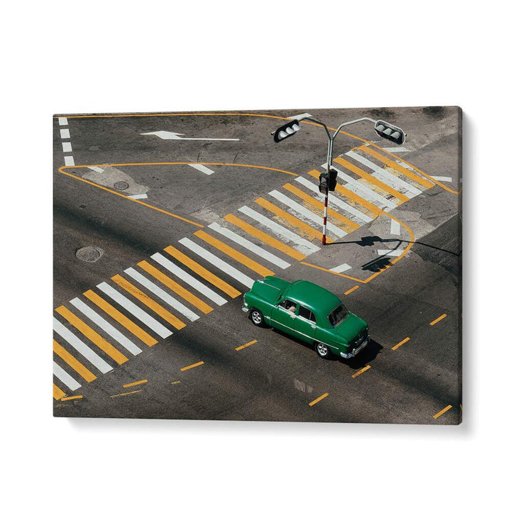 ABSTRACT painting - GREEN CAR by Asianmonk