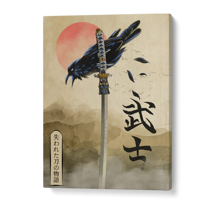 Stunning DEAD SOULS, JAPANESE PAINTINGS artwork featuring a raven and sword, perfect for captivating your space.