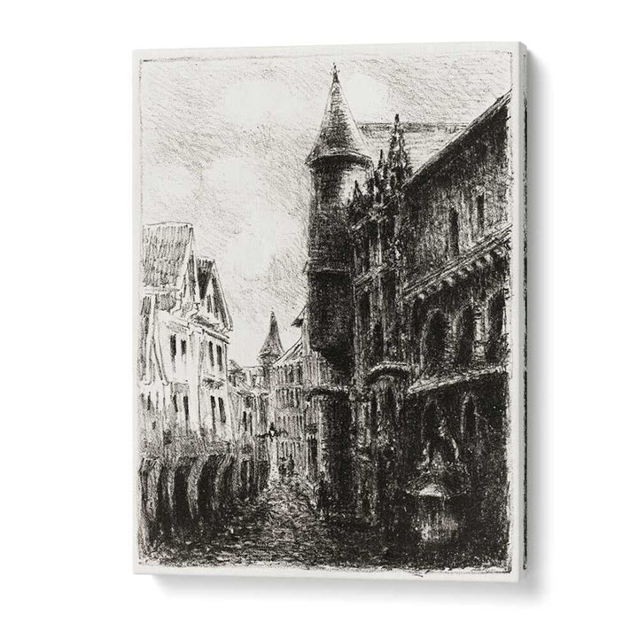 RUE SAINT-ROMAIN, ROUEN, (1896) , VINTAGE PAINTINGS