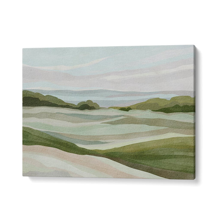 GREEN HILL VIEW II , LANDSCAPE PAINTINGS