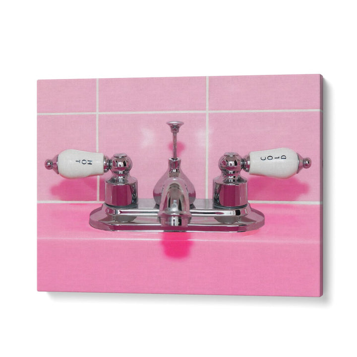 ABSTRACT painting - RETRO PINK SINK FAUCET by Asianmonk