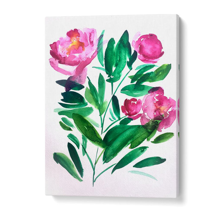 PEONIES III , FLORAL FLOWER PAINTINGS