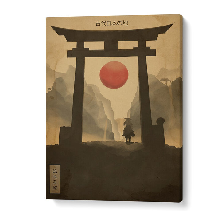 Stunning FLOWING PATH, JAPANESE PAINTINGS artwork showcases tranquility and elegance in any space. Perfect for home decor.