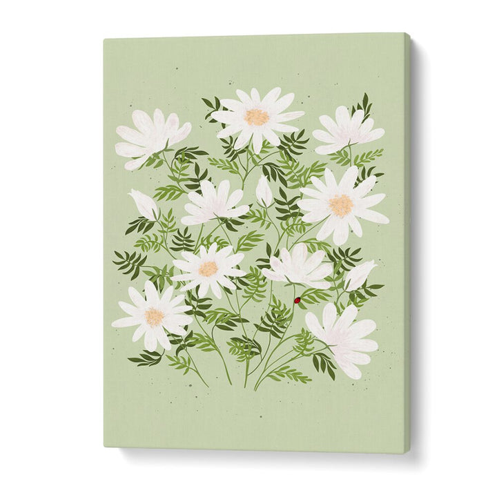 Bright and cheerful LADYBUG FLOWERS, FLORAL FLOWER PAINTINGS bring nature's beauty to your home decor.