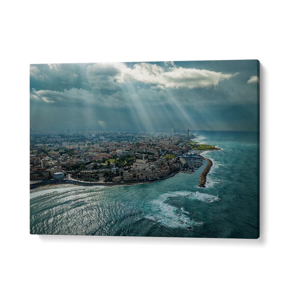 PHOTOGRAPHY painting - JAFFA PORT AERIAL VIEW BY IDO MEIROVICH by Asianmonk