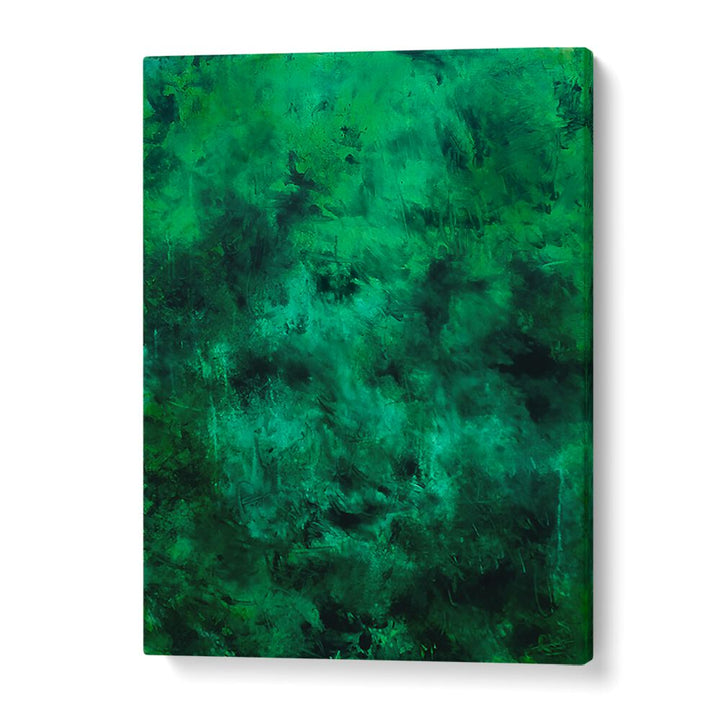 Vibrant green hues create depth in A TASTY, ABSTRACT PAINTINGS, perfect for modern artistic spaces.