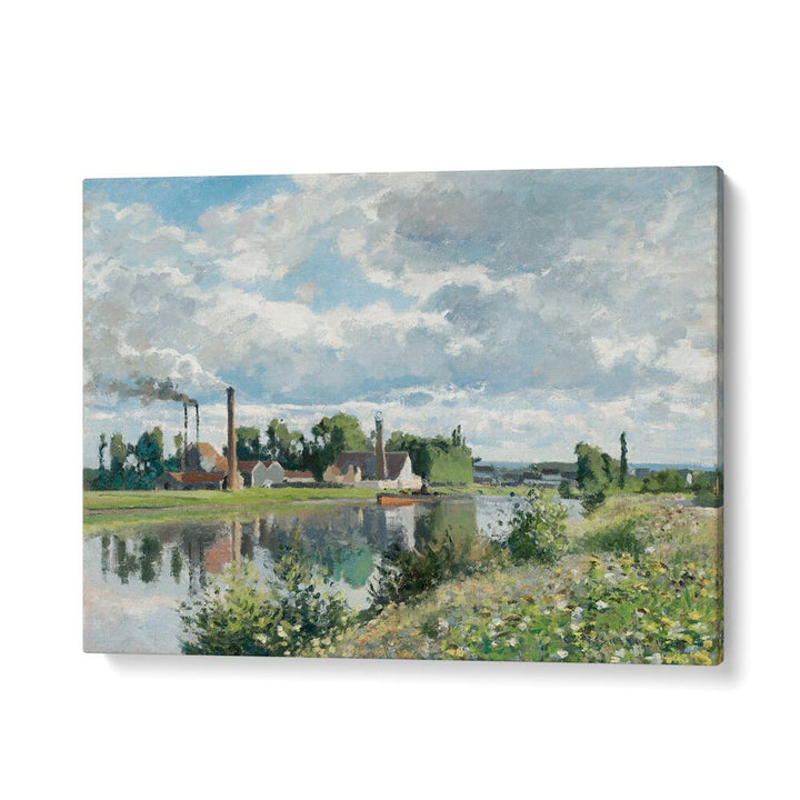 THE RIVER OISE NEAR PONTOISE (1873) , VINTAGE PAINTINGS