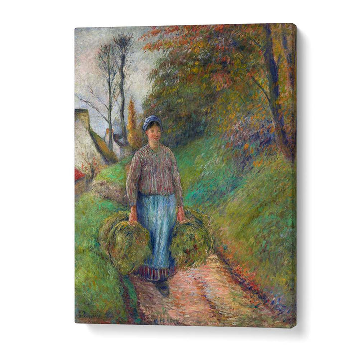 PEASANT WOMAN CARRYING TWO BUNDLES OF HAY (1883)  , VINTAGE PAINTINGS