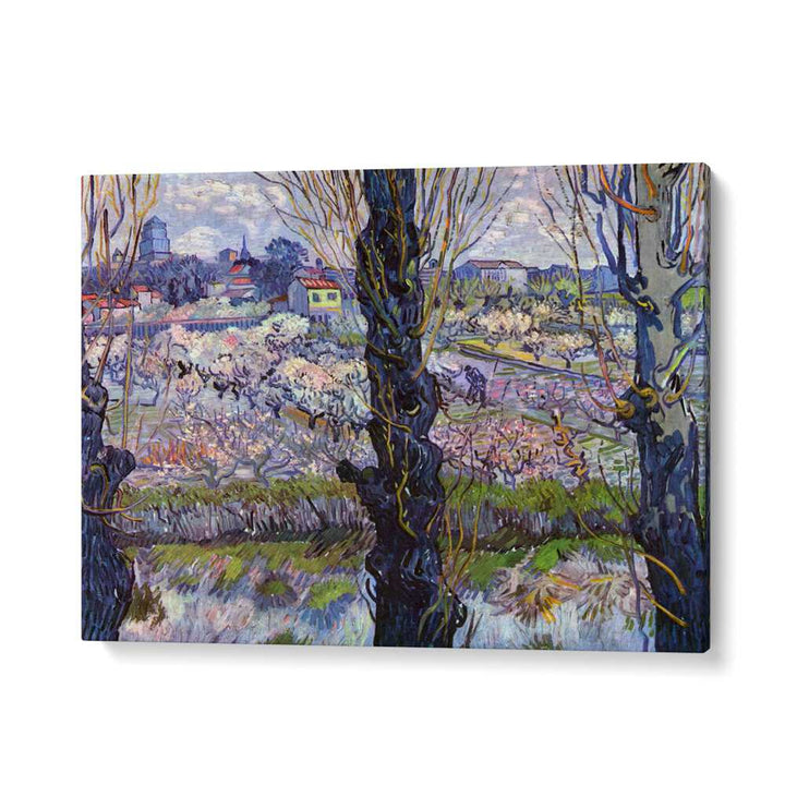 VAN GOGH'S VIEW OF ARLES, FLOWERING ORCHARDS (1889) ,  VINTAGE PAINTINGS