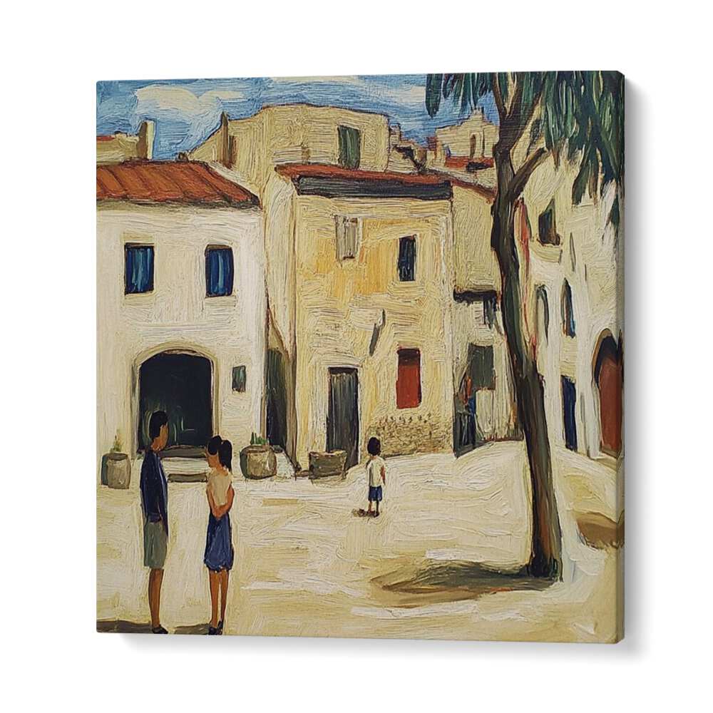 Charming scene of a couple in the VILLAGE IN MALLORCA, capturing the essence of Mediterranean life.