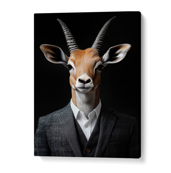 Stylish WILD SUITS - ANTELOPE painting showcasing a unique design by Philippe HUGONNARD for animal art lovers.