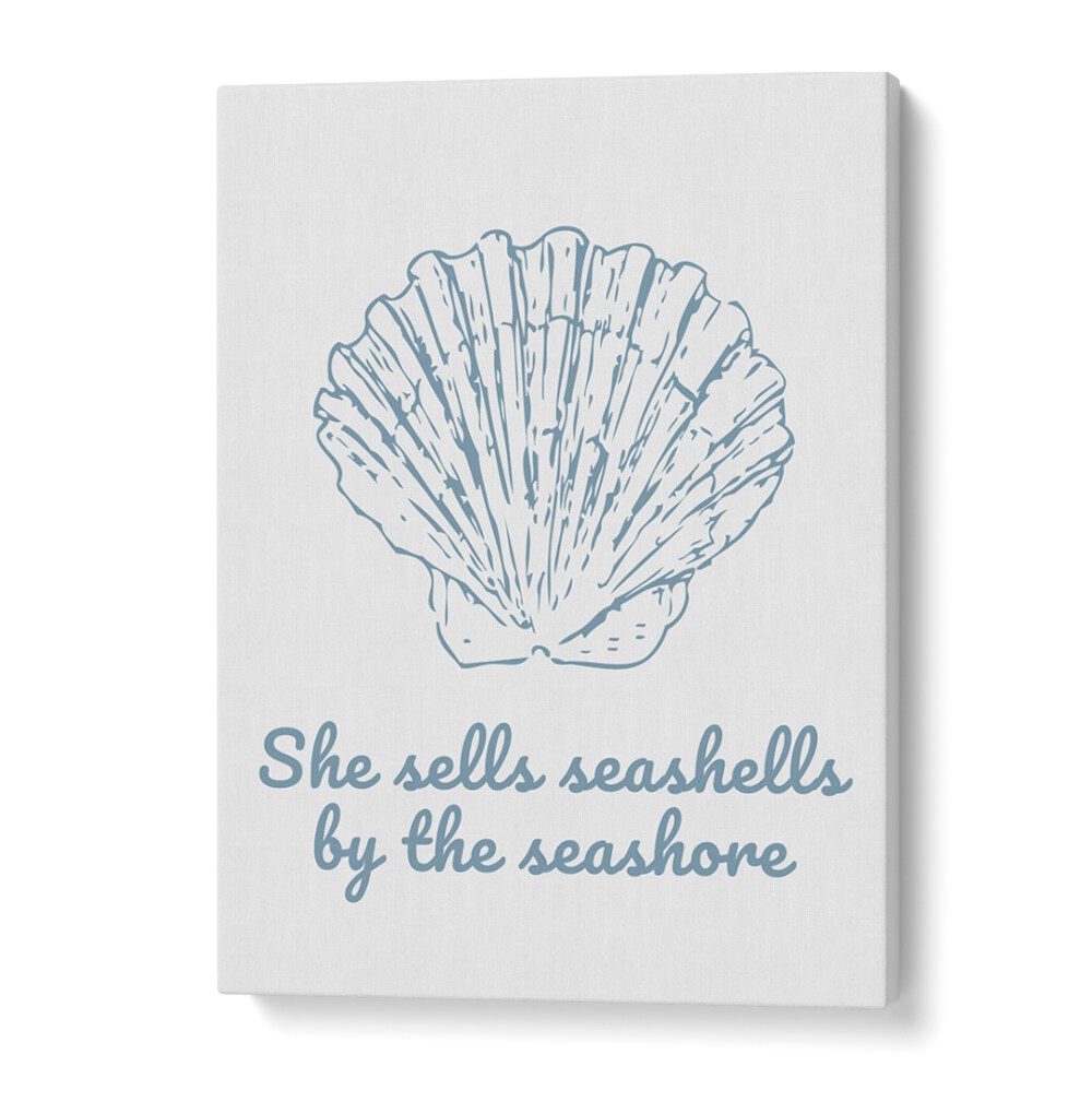SHE SELLS SEASHELLS, BEACH PAINTINGS showcase a stunning seashell design, perfect for ocean lovers and beach decor.