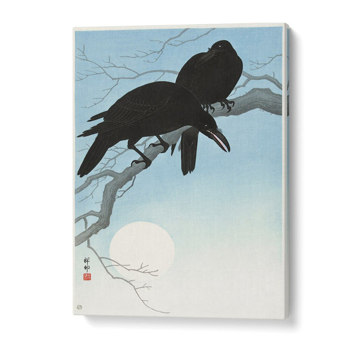 TWO CROWS ON A BRANCH (1927)  , JAPANESE PAINTINGS , JAPANESE ART PRINTS