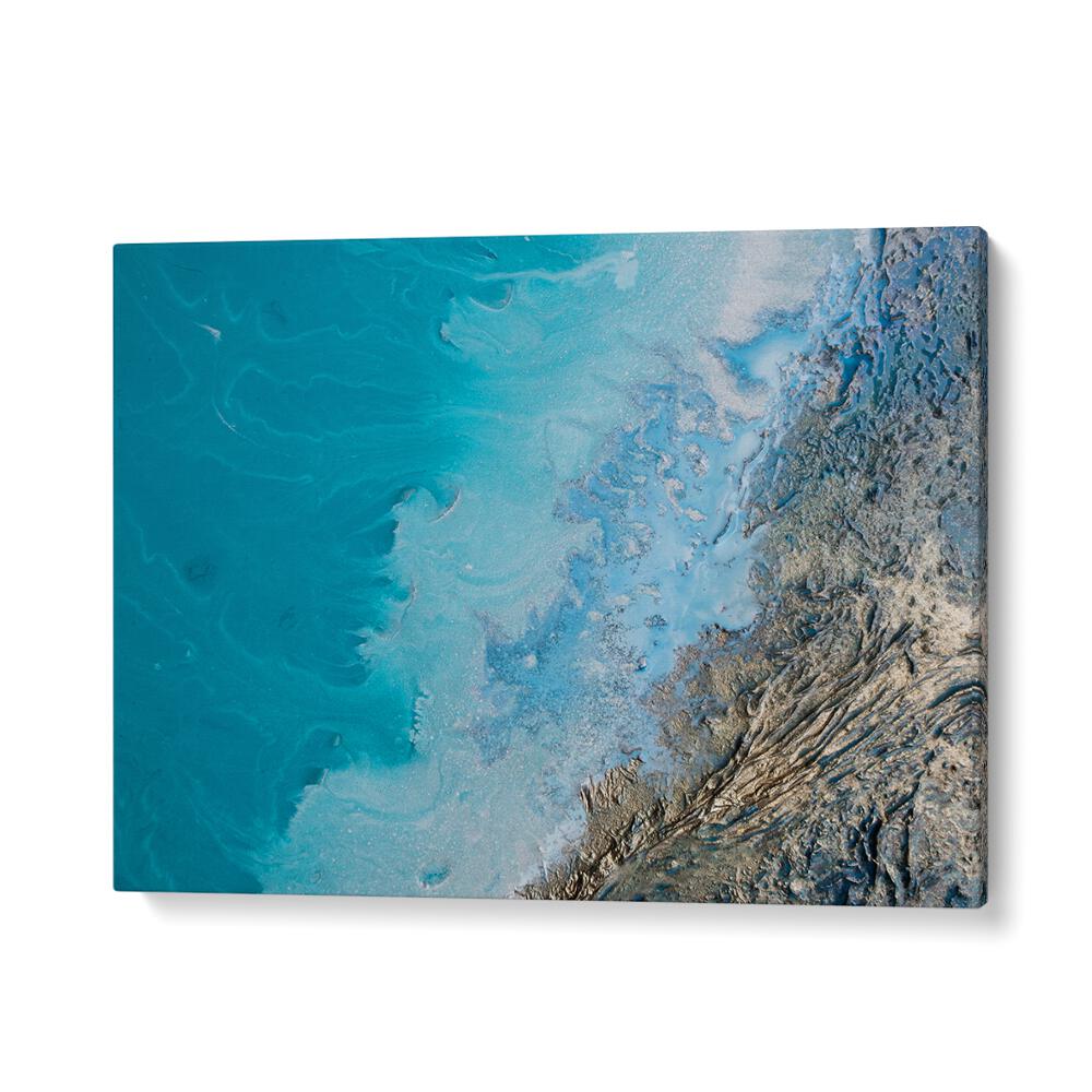 Serene OCEAN CALM, ABSTRACT PAINTINGS featuring soothing blue hues and intricate designs for elegant home decor.