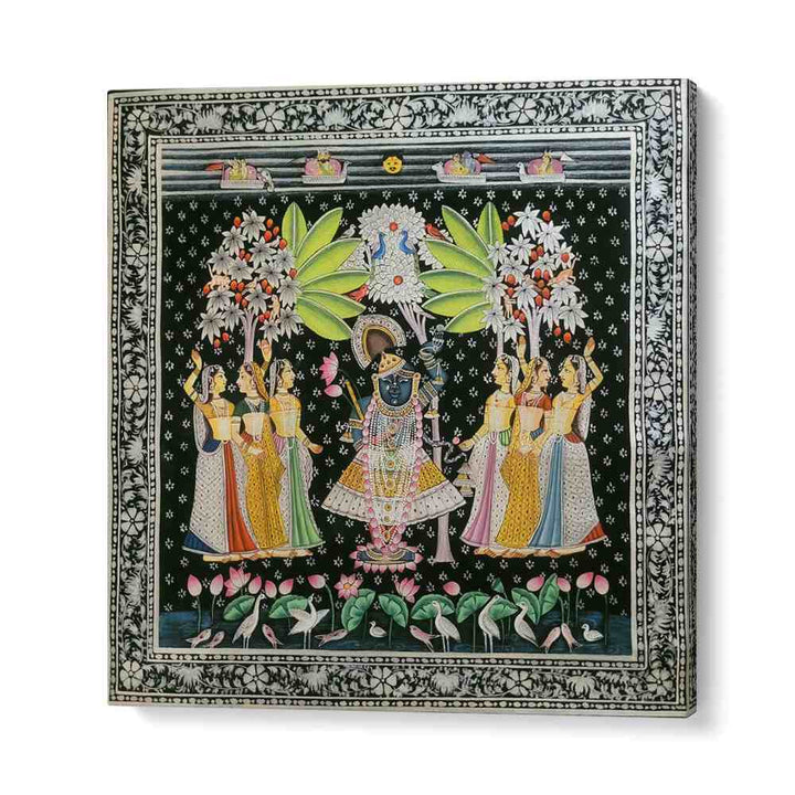Elevate your decor with SHRINATH JI PICHWAI, INDIAN ART PAINTINGS showcasing Lord Krishna's divine charm.