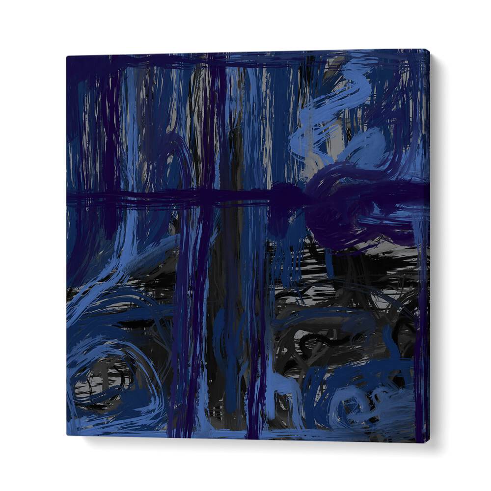 Captivating BLUE OCEANIC, ABSTRACT PAINTINGS showcasing deep blues and serene coastal beauty for your home.