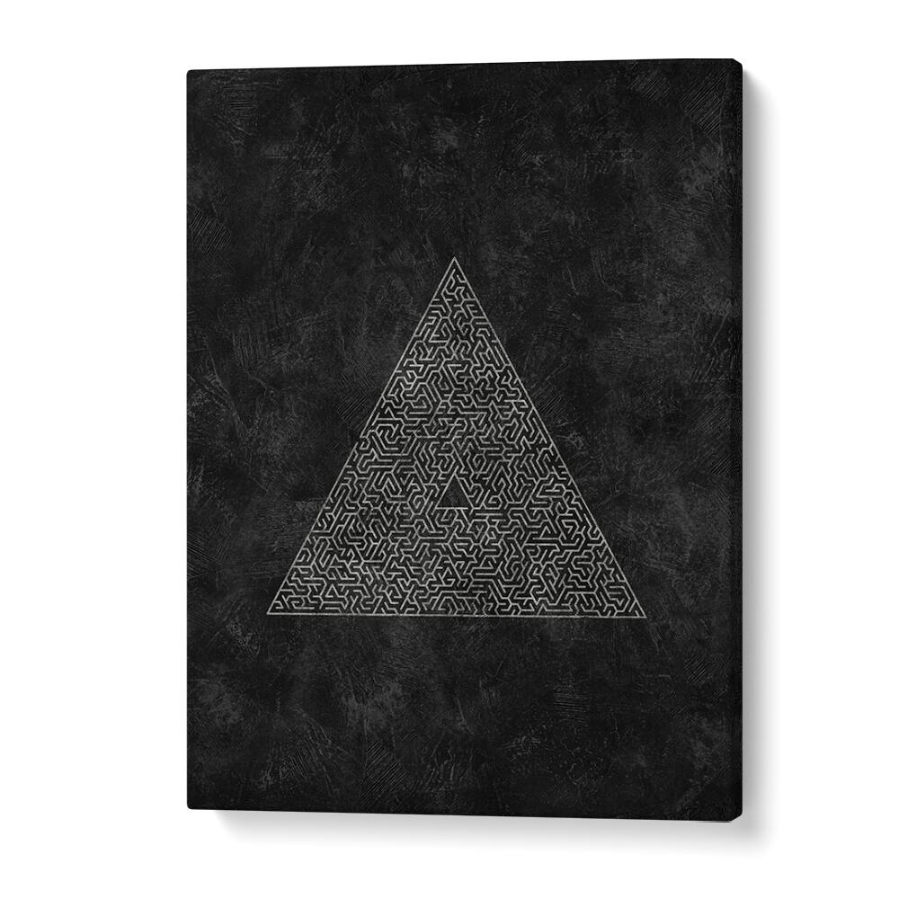Captivating PYRAMID MAZE ESCAPE, GEOMETRIC ART PRINTS featuring intricate design, perfect for contemporary decor.
