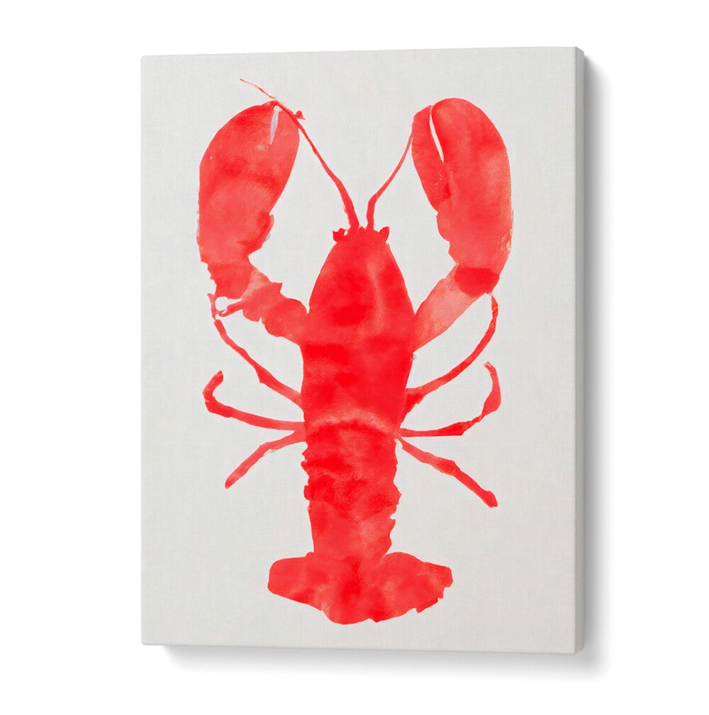 LOBSTER GRACE , KITCHEN POSTERS featuring a vibrant red lobster print to enhance coastal kitchen décor elegance.