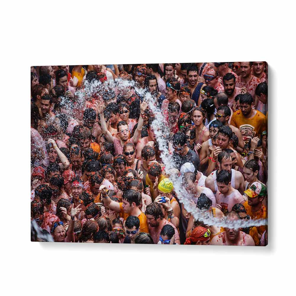 ABSTRACT painting - A SHOWER IN THE TOMATINA by Asianmonk