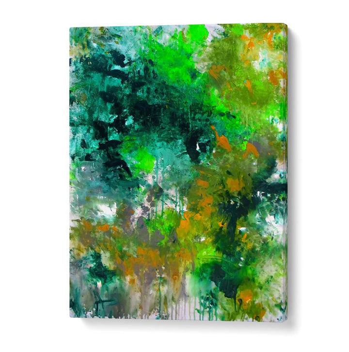 Vibrant forest abstract paintings showcasing dynamic colors and textures for your living space transformation.