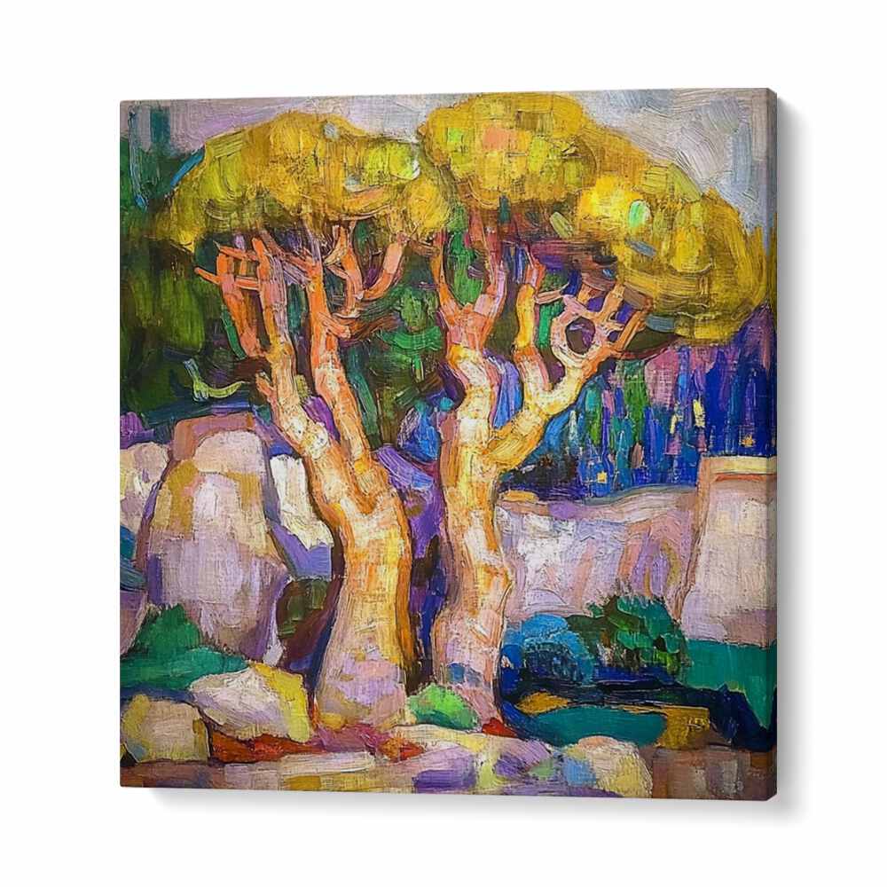 Stunning artwork featuring TREES BY THE SEA MALLORCA, perfect for coastal-themed home décor.