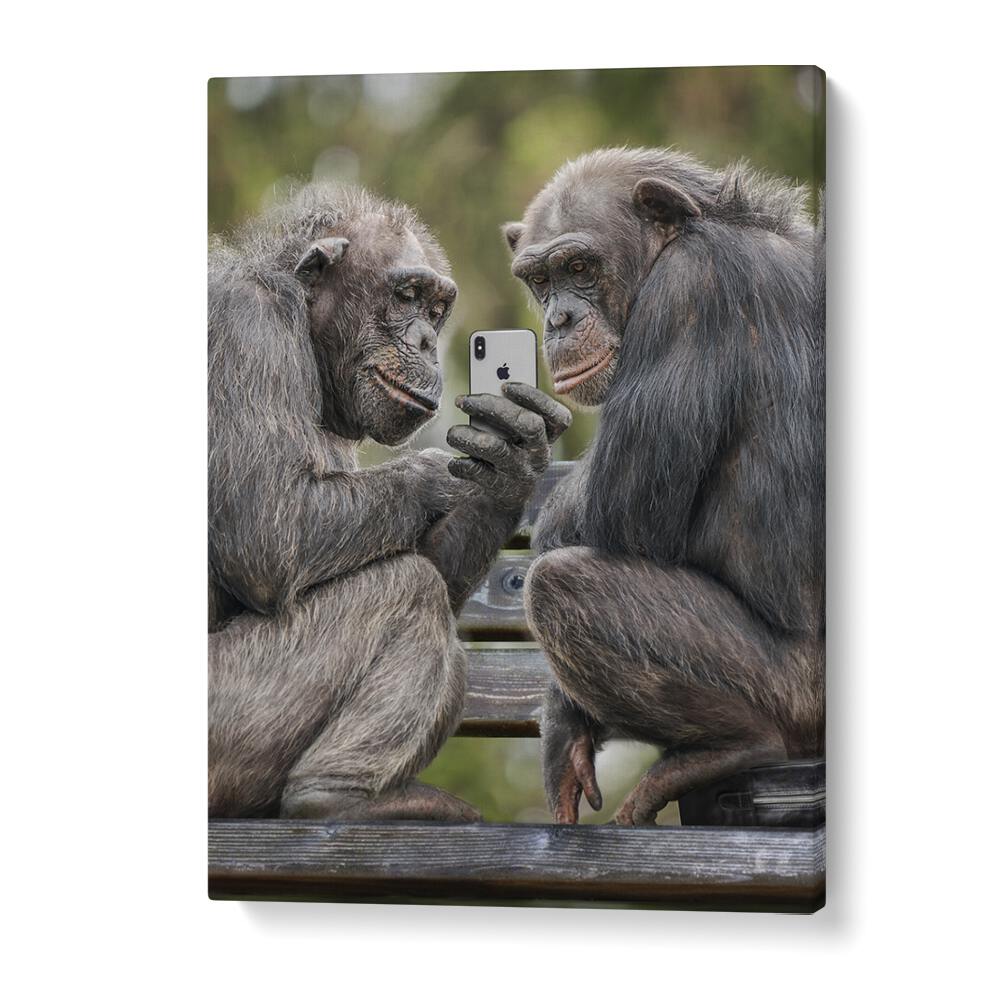 ABSTRACT painting - MONKEY PHONE by Asianmonk