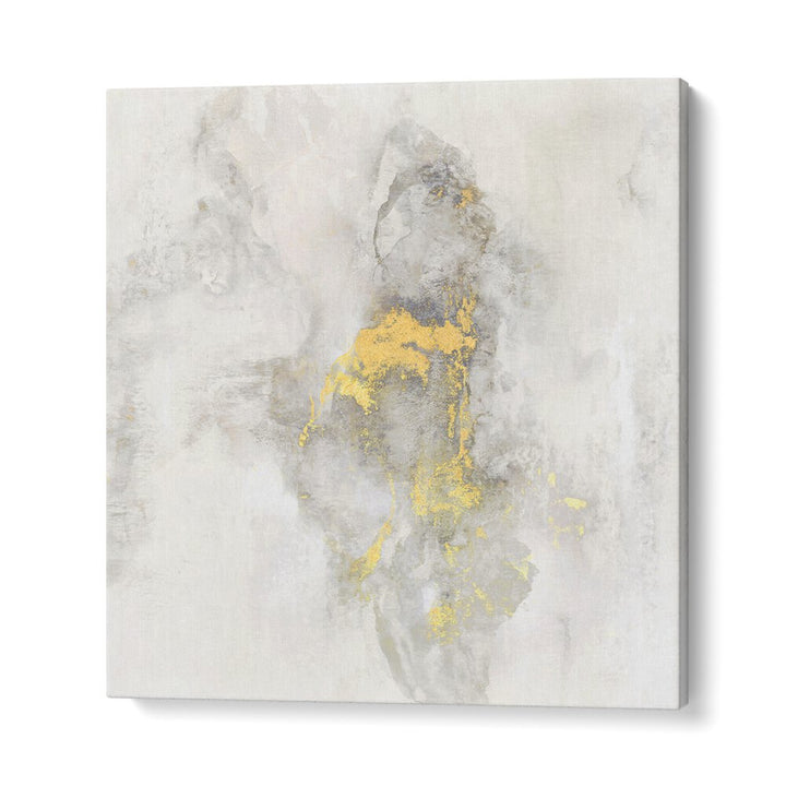 Elegant abstract painting titled "YOSEMITE FALLS I," featuring soft textures and golden accents, perfect for modern decor.