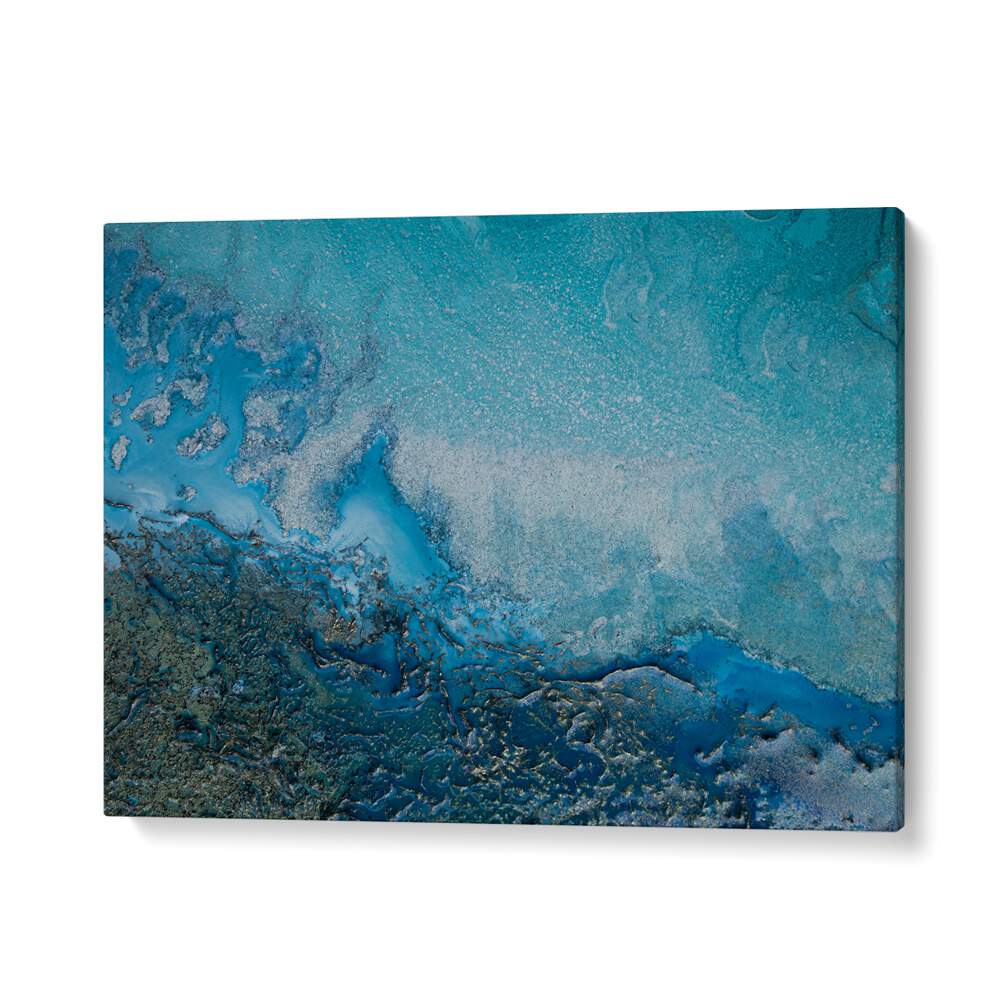 Transform your space with SOFT CYAN WATERS, ABSTRACT PAINTINGS, blending tranquility and creativity in acrylic art.