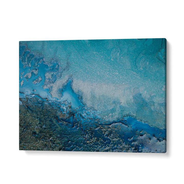 Transform your space with SOFT CYAN WATERS, ABSTRACT PAINTINGS, blending tranquility and creativity in acrylic art.