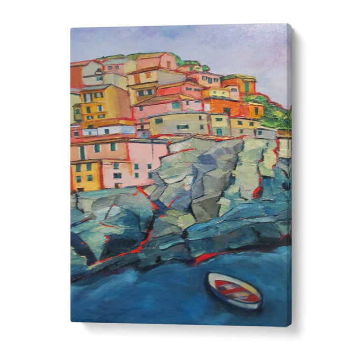ITALIAN VILLAGE , LANDSCAPE PAINTINGS