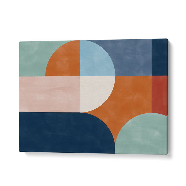 BLUE & RUST ABSTRACTION BY ELENA RISTOVA, ABSTRACT ART PRINT