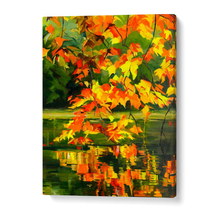 AUTUMN REFLECTIONS , LANDSCAPE PAINTINGS
