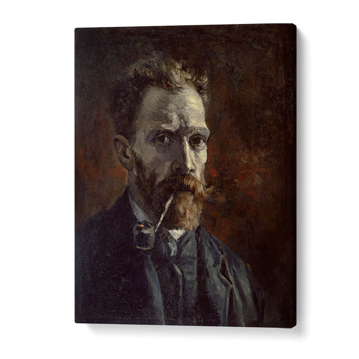 VINCENT VAN GOGH'S SELF-PORTRAIT WITH PIPE (1886), VINTAGE PAINTINGS