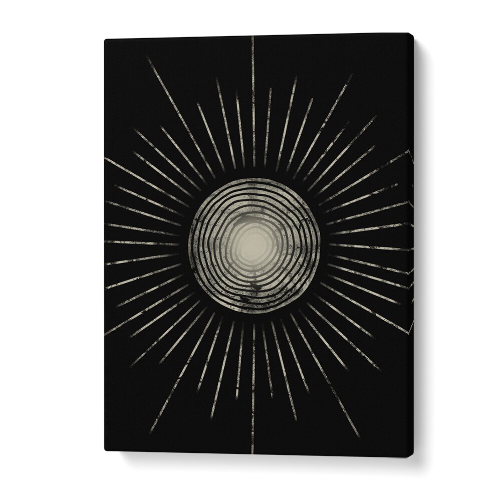 Stunning MIDNIGHT SUN ABSTRACTION, GEOMETRIC ART PRINTS featuring bold symmetry and abstract shapes for your decor.