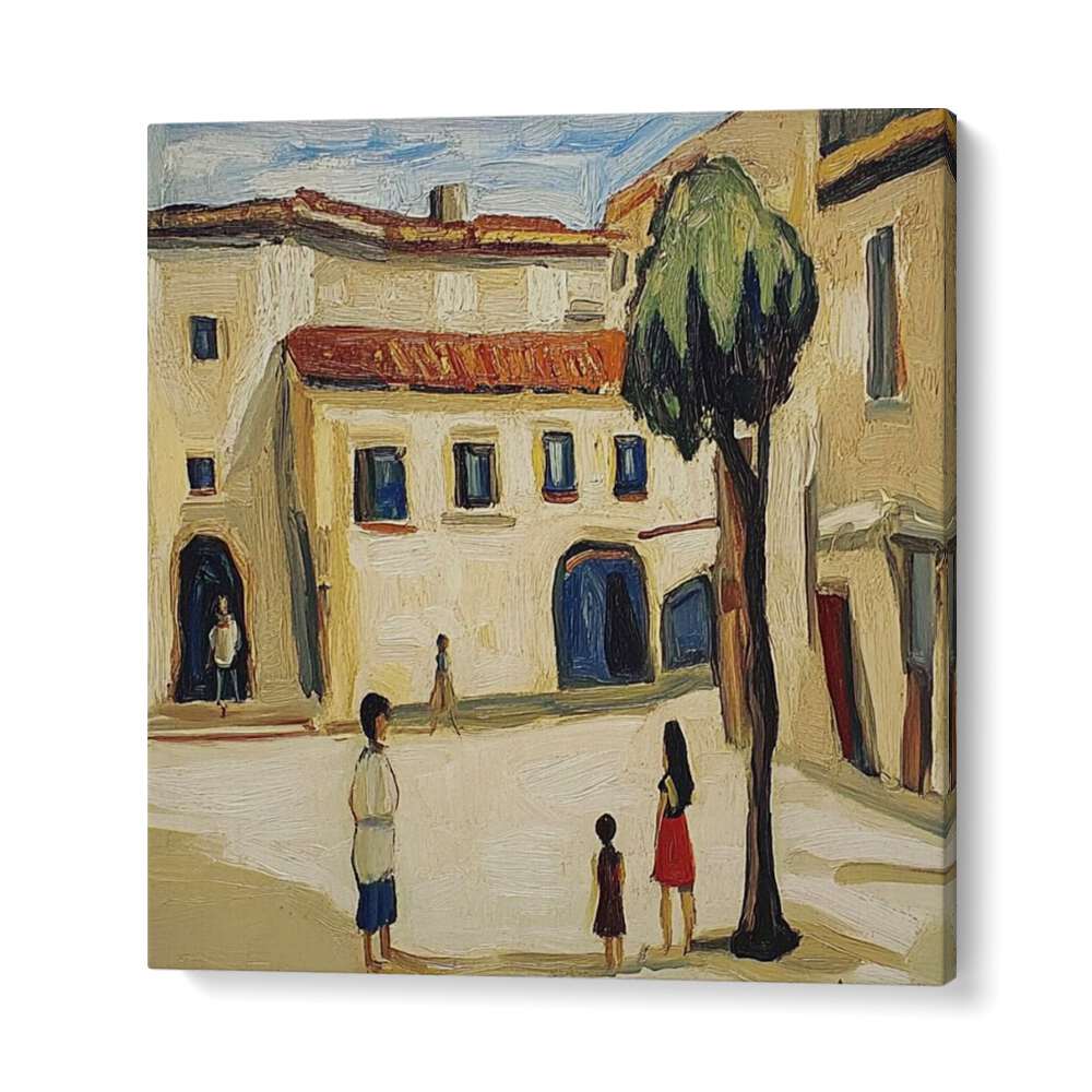 Vibrant STREET SCENE V artwork captures urban life, perfect for enhancing your space with style and character.