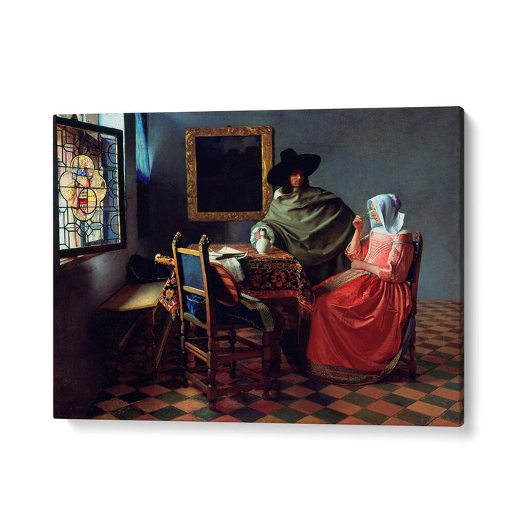 THE WINE GLASS (CA. 1658 –1660) BY JOHANNES VERMEER, VINTAGE PAINTINGS