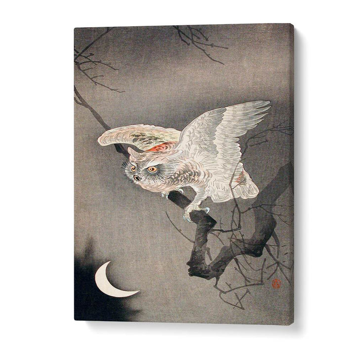 SCOPS OWL IN MOONLIGHT  , JAPANESE PAINTINGS , JAPANESE ART PRINTS