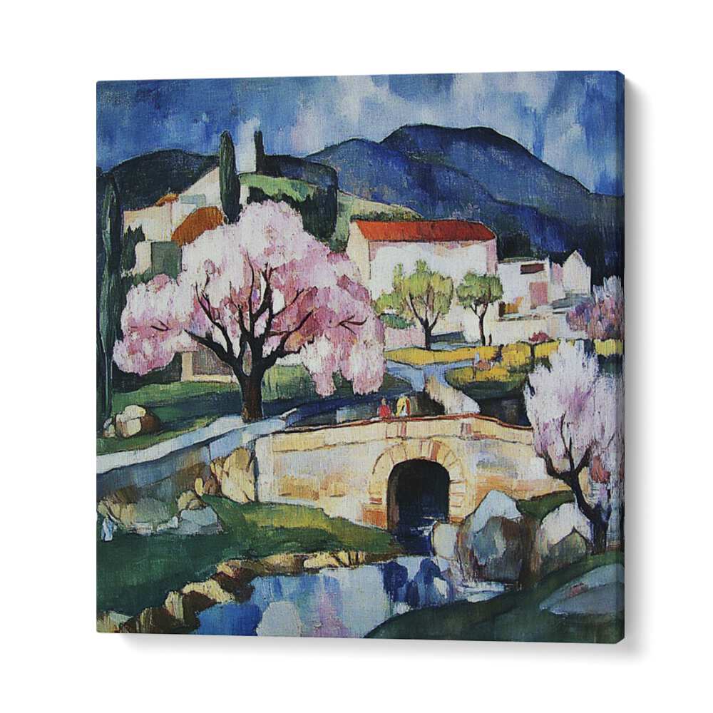 Stunning CHERRY BLOSSOMS artwork showcasing vibrant pink blooms and serene landscapes, perfect for springtime decor.
