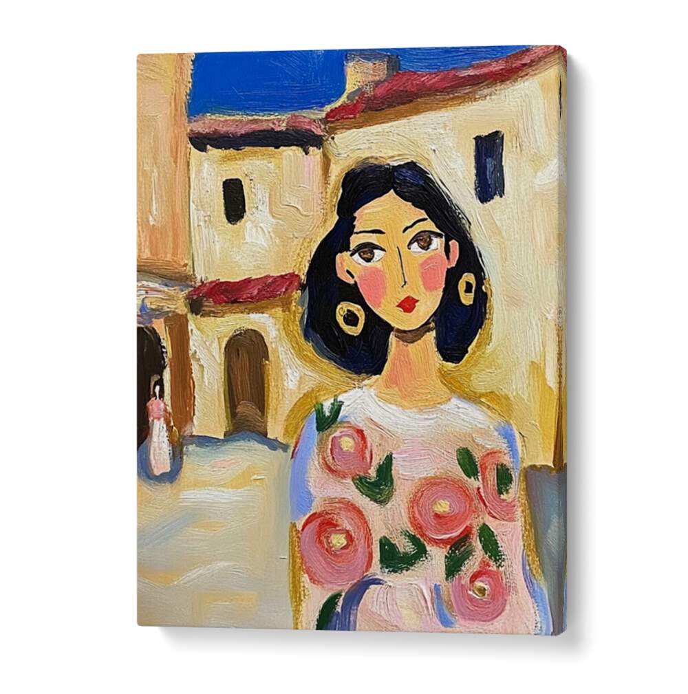 Bright and vibrant SPAIN GIRL artwork showcasing Spanish culture, perfect for any stylish home decor collection.