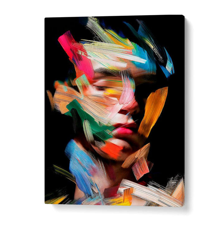 Vibrant colors blend in the FACELESS IV, ABSTRACT PAINTINGS by Philippe HUGONNARD, adding modern art to your space.