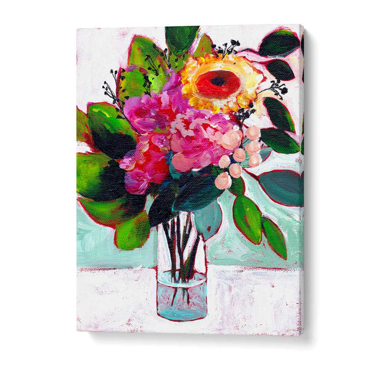 JULYS FLOWERS , FLORAL FLOWER PAINTINGS