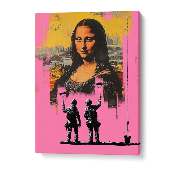 PINK MONALISA BY DIKHOTOMY , ALTERED ART PRINTS