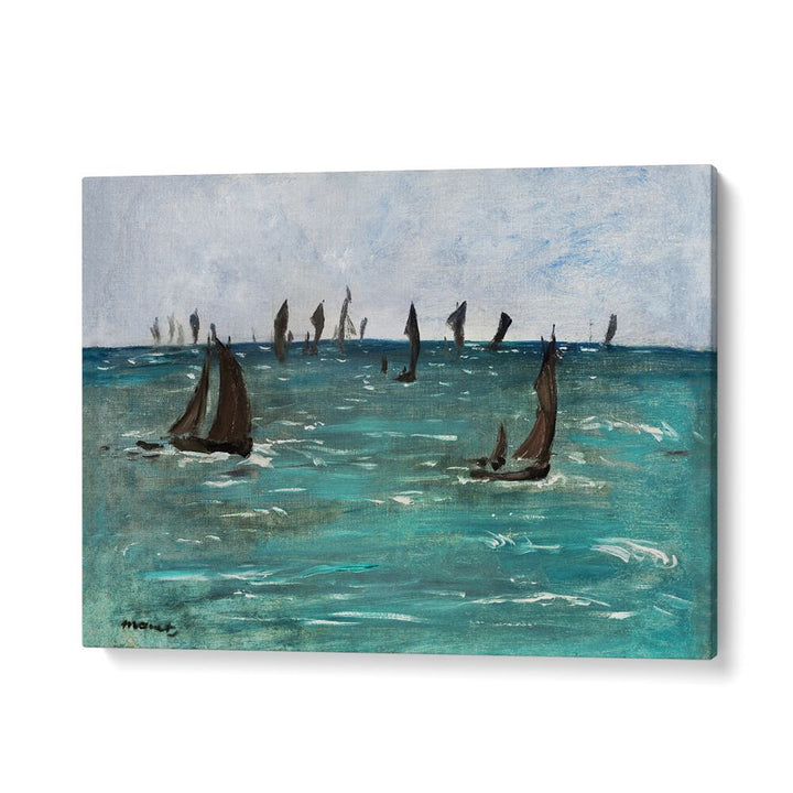 BOATS AT BERCK-SUR-MER (1873) BY EDOUARD MANET , VINTAGE PAINTINGS