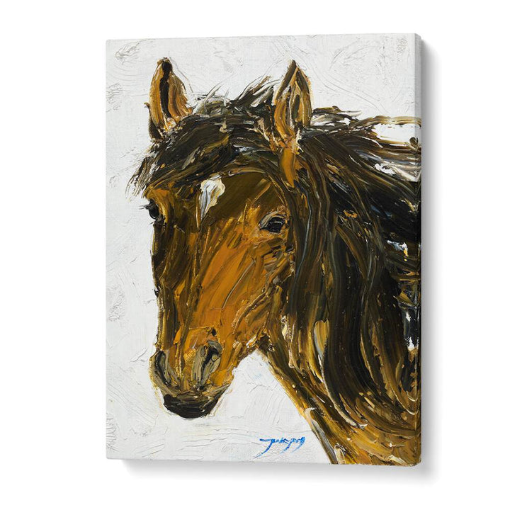 Stunning HORSE, ANIMAL PAINTINGS showcasing a beautifully detailed horse portrait, perfect for art lovers.