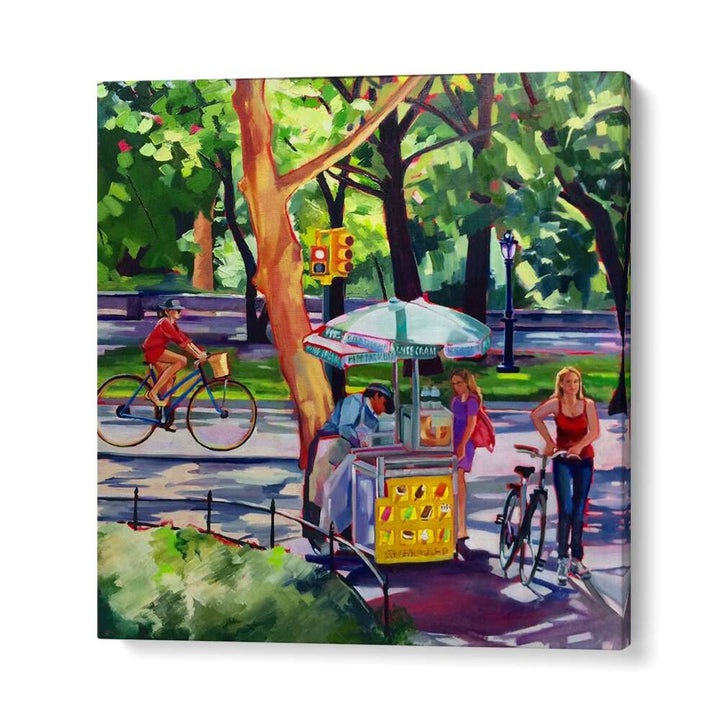 SUNDAY IN CENTRAL PARK , LANDSCAPE PAINTINGS