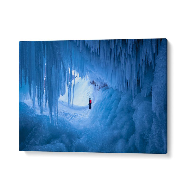 Transform your space with CAVE OF ICE, PHOTOGRAPHY PRINTS, featuring a stunning frozen landscape.