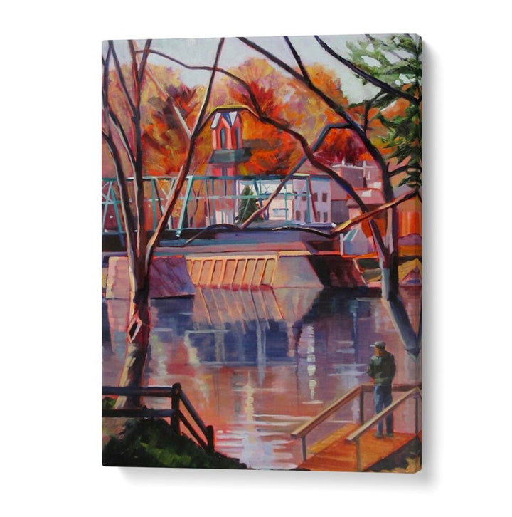 VIEW FROM LAMBERTVILLE , LANDSCAPE PAINTINGS