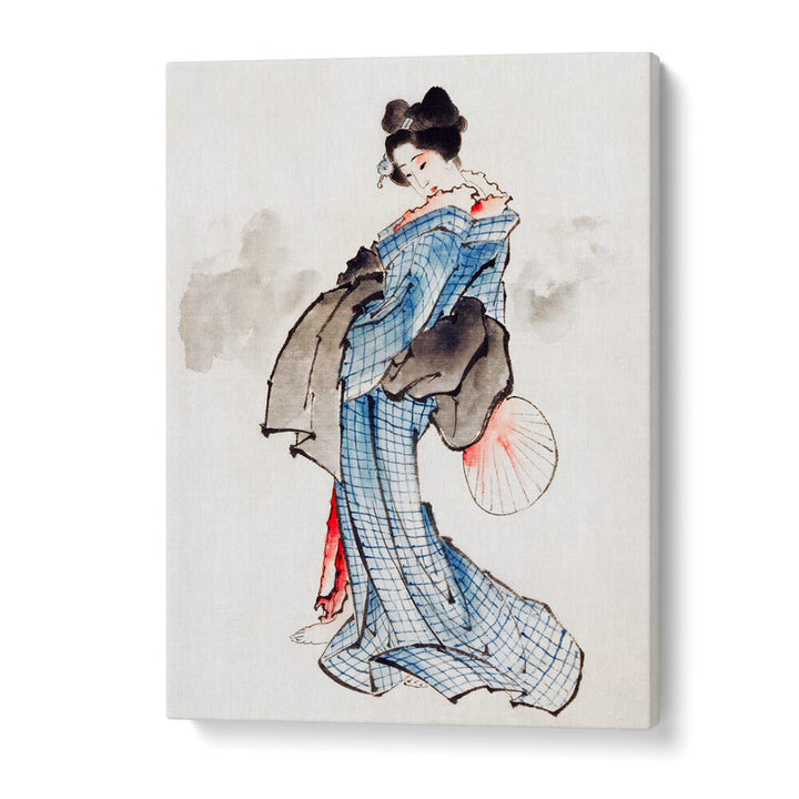 JAPANESE WOMAN (1760-1849) VINTAGE UKIYO-E STYLE BY KATSUSHIKA HOKUSAI, JAPANESE PAINTINGS